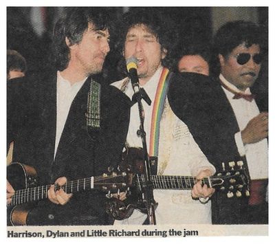 Harrison, George / Harrison, Dylan and Little Richard During the Jam (1988)