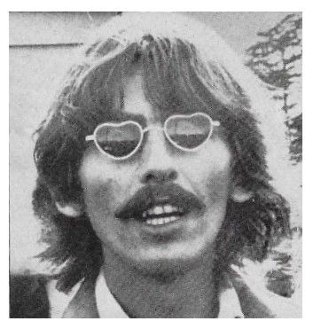 Harrison, George / Closeup-Wearing Heart-Shaped Glasses (1967)