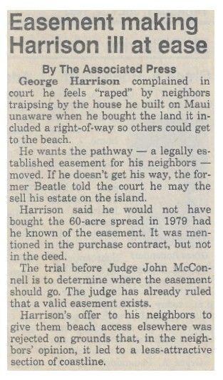 Harrison, George / Easement Making Harrison Ill at Ease (1993)