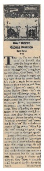 Harrison, George / Gone Troppo (1983) - by Steve Pond