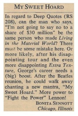 Harrison, George / My Sweet Hoard (1976)