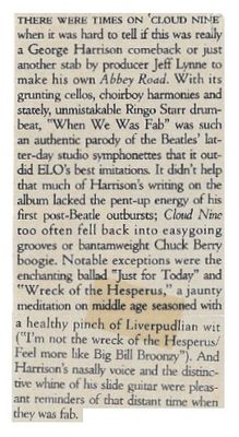 Harrison, George / Cloud Nine-George Harrison Comeback (1987)