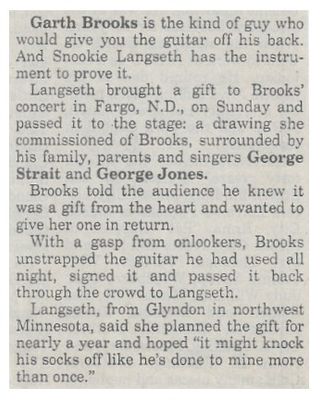 Brooks, Garth / Guitar Gift from Fan (1993)