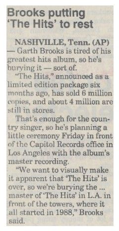 Brooks, Garth / Brooks Putting &#39;The Hits&#39; to Rest (1995)