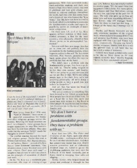 Kiss / Don&#39;t Mess with Our Religion (1983)