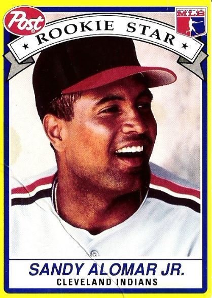 Alomar, Sandy (Jr.) / Cleveland Indians (1991) / Post #6 of 30 / Rookie Star (Baseball Card)