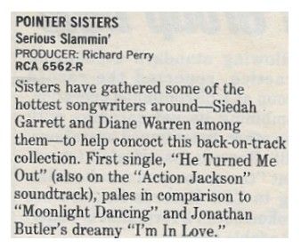Pointer Sisters / Serious Slammin&#39; (1988) - RCA