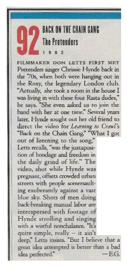 Pretenders, The / Back On the Chain Gang (1982)