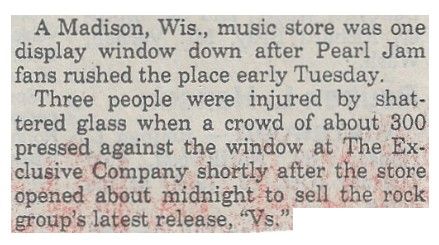 Pearl Jam / Display Window Shattered (1993)
