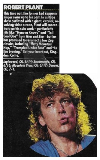 Plant, Robert / Tour Dates and Story (1988)