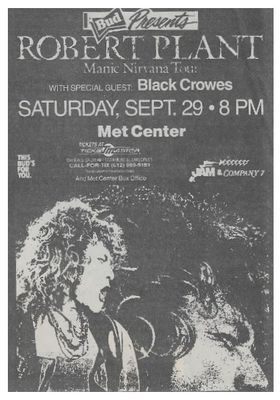 Plant, Robert / Manic Nirvana Tour (1990) - Met Center