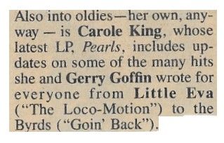 King, Carole / Also Into Oldies-Her Own, Anyway (1980)