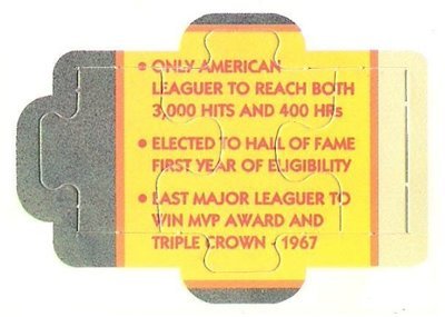 Yastrzemski, Carl / Boston Red Sox (1990) / Donruss Puzzle Card / Pieces 16, 17 + 18 (Baseball Card)