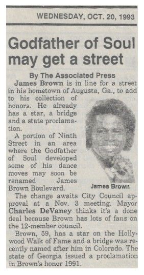 Brown, James / Godfather of Soul May Get a Street (1993)