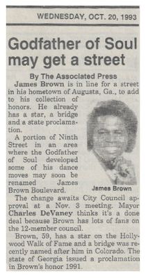 Brown, James / Godfather of Soul May Get a Street (1993)