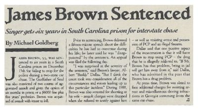 Brown, James / James Brown Sentenced (1989)