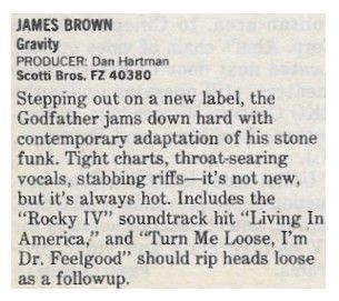 Brown, James / Gravity (1986) - Billboard