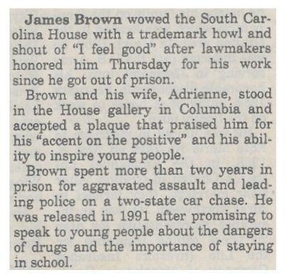 Brown, James / Wowed the South Carolina House (1993)