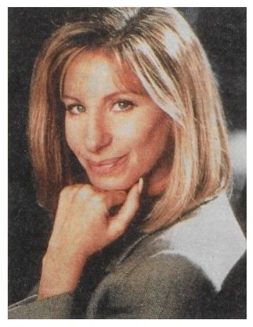 Streisand, Barbra / Closeup-Hand On Chin-Grey Jacket (1990s)