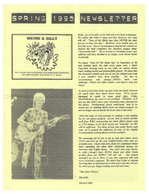 Bowie, David / Weird + Gilly (Spring 1995 Newsletter)