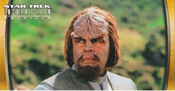 Star Trek: Insurrection / Lieutenant Commander Worf (1998) / Fleer #58 (Trading Card)