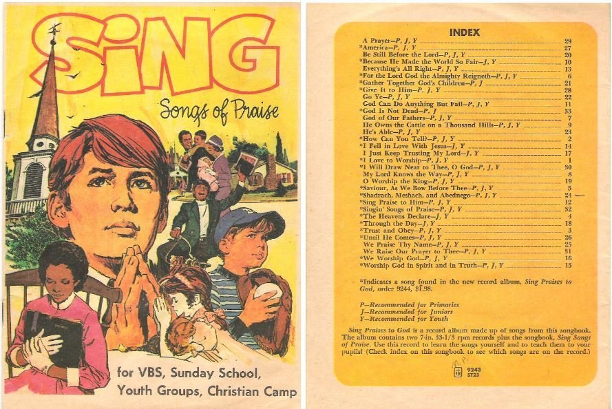 Various Artists / Sing Songs of Praise (1972) / Standard Publishing 9243 (Song Book)