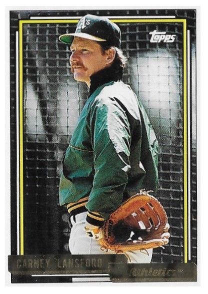 Lansford, Carney / 1992 Oakland Athletics / Topps #495 - Gold Series