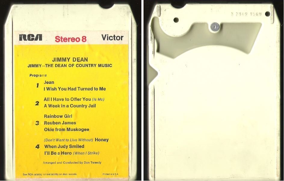 Dean, Jimmy / Jimmy - The Dean of Country Music (1970) / RCA Victor P8S-1569 (8-Track Tape)