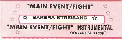 Streisand, Barbra / Main Event-Fight / Columbia 11008 / Jukebox Title Strip (1979)