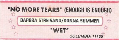 Streisand, Barbra (+ Donna Summer) / No More Tears (Enough Is Enough) / Columbia 11125 | Jukebox Title Strip (1979)