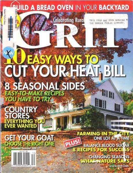 Grit / 10 Easy Ways to Cut Your Heat Bill / November-December 2008