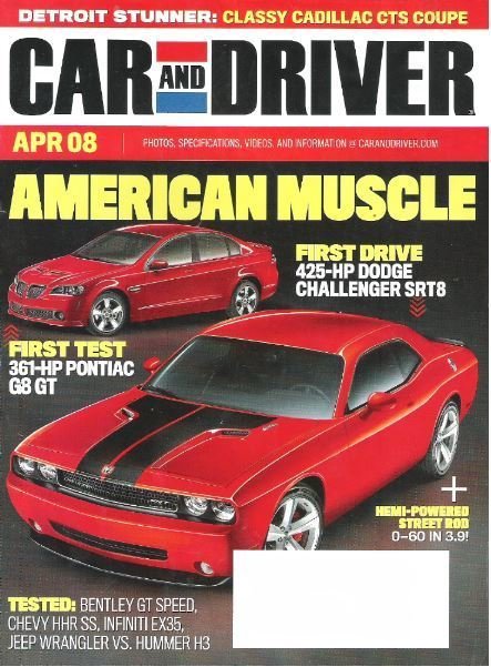 Car and Driver / American Muscle / April 2008
