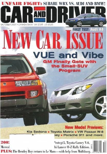 Car and Driver / New Car Issue / October 2001 | Magazine (2001)