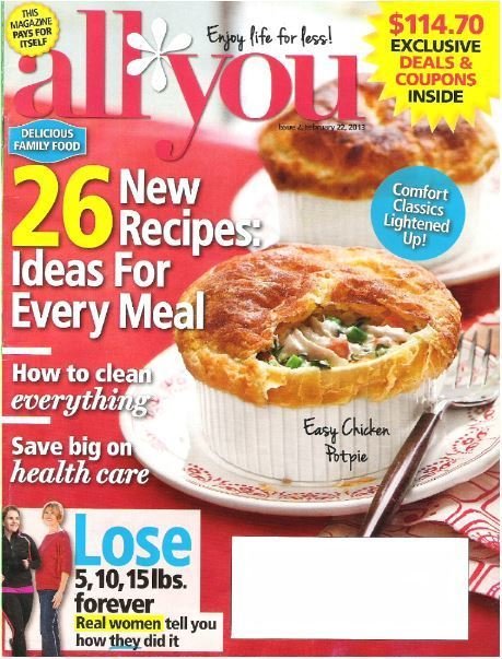 All You / 26 New Recipes: Ideas for Every Meal / February 22, 2013