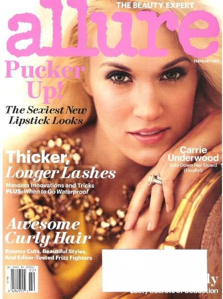 Allure / Carrie Underwood - Pucker Up! | February 2013