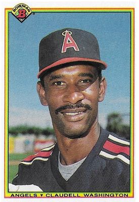 Washington, Claudell / 1990 California Angels / Bowman #297