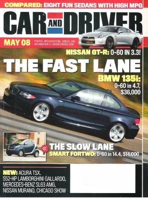 Car and Driver / The Fast Lane / May 2008