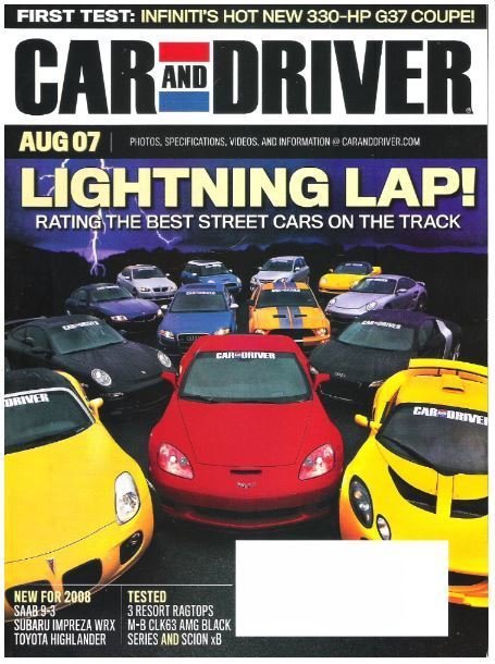 Car and Driver / Lightning Lap! / August 2007 | Magazine (2007)