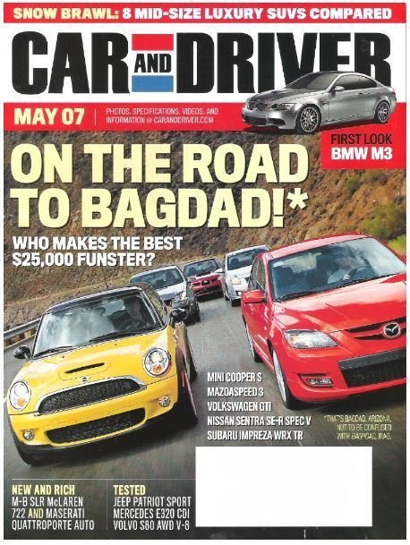 Car and Driver / On the Road to Bagdad! / May 2007 | Magazine (2007)