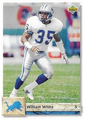 White, William / 1992 Detroit Lions / Upper Deck #442