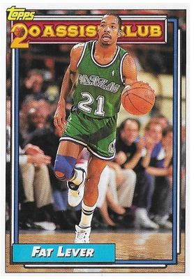 Lever, Fat / 1992-93 Dallas Mavericks / Topps #221