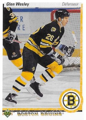 Wesley, Glen / 1990-91 Boston Bruins / Upper Deck #377 (French)