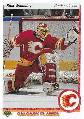 Wamsley, Rick / 1990-91 Calgary Flames / Upper Deck #10 (French)