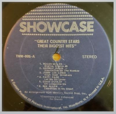 Various Artists / Great Country Stars - Their Biggest Hits (TMW-005)
