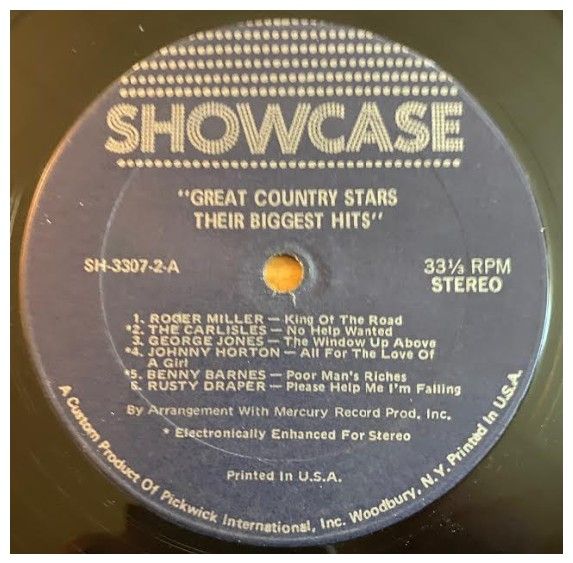 Various Artists / Great Country Stars - Their Biggest Hits (SH-3307-2)