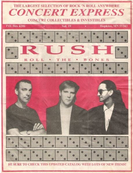 Concert Express / Rush - Roll the Bones - Vol. 19 | Catalog | 1991