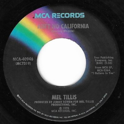 Tillis, Mel / Ain't No California