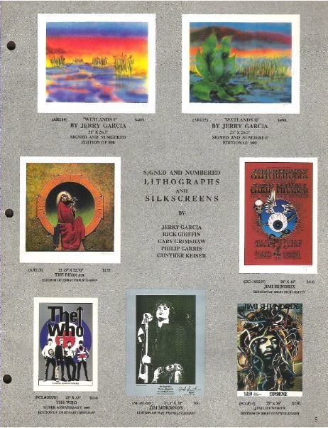 Artrock / Lithographs and Silkscreens | Catalog (1990)