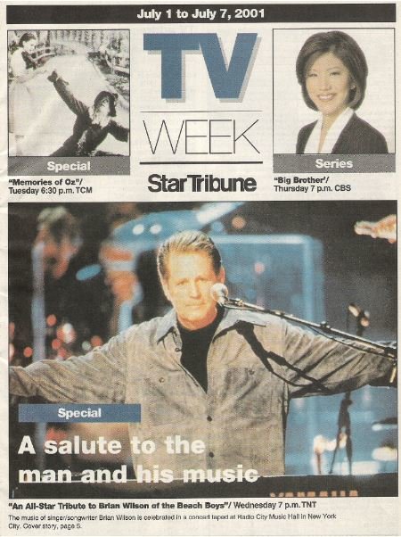 TV Week - Star Tribune / Brian Wilson - July 1-7, 2001 | Magazine (2001)