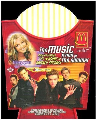 Spears, Britney (+ NSYNC) / McDonald&#39;s Promo Food Holder | Memorabilia (2000)